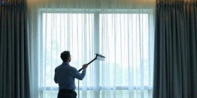 Commercial curtain steam cleaning service golden-point-vic hotels offices
